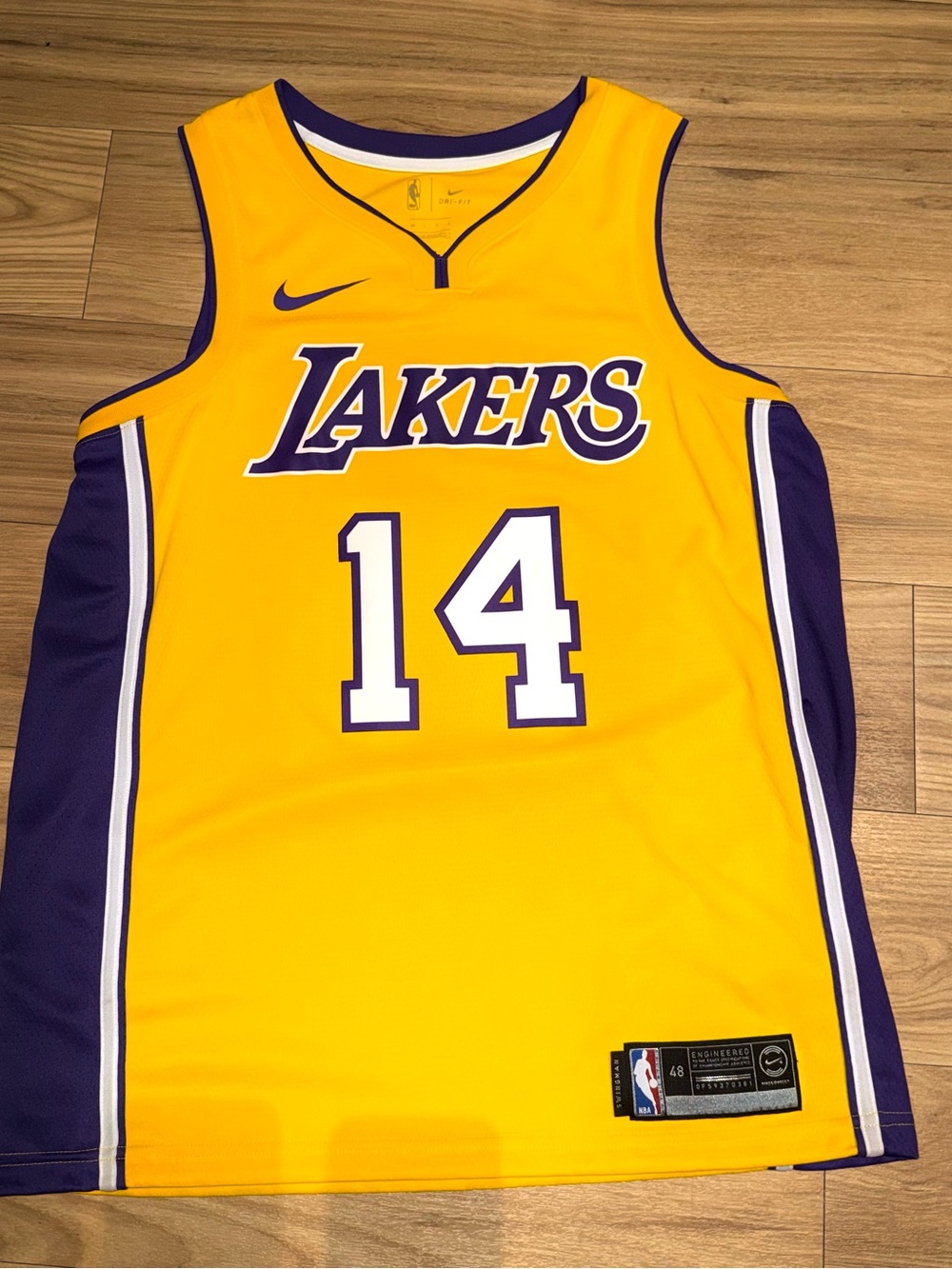 Nike Lakers #14 Brandon Ingram Gold & Purple Jersey men’s large 48